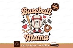 Baseball Mama Retro Cartoon image Product Image 1