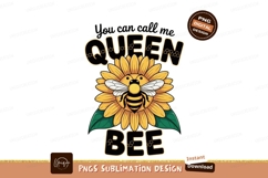 Queen Bee Sunflower Illustration insect yellow Product Image 1