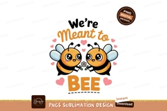 Cute bees hearts flower text image Product Image 1
