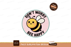 Cute bee with text happy yellow Product Image 1