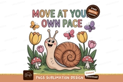 Happy snail with butterflies and flowers butterfly Product Image 1