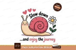 Happy snail hearts journey yellow pink Product Image 1