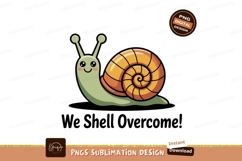 Cute snail with orange shell and green body cartoon Product Image 1