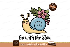 Cute snail with pink flower and blue shell image Product Image 1