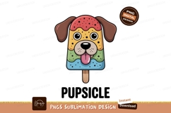 Dog shaped frozen treat with colorful layers popsicle Product Image 1