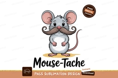 Gray mouse with mustache cartoon animal Product Image 1
