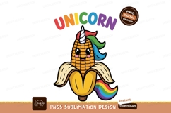 Corn unicorn banana rainbow cute Product Image 1