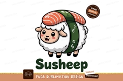 Cute sheep sushi character salmon nori Product Image 1