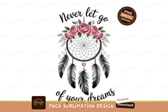 Dreamcatcher roses feathers text pink Product Image 1
