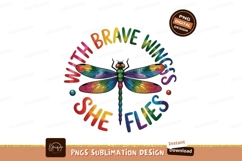 Rainbow dragonfly with inspirational text wings Product Image 1