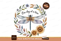 Dragonfly floral wreath with sunflowers nature Product Image 1