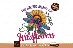 Dragonfly sunflower wildflowers floral nature insect Product Image 1