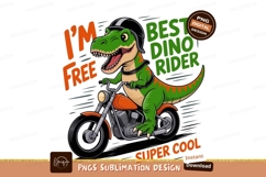 Dinosaur riding motorcycle helmet green Product Image 1