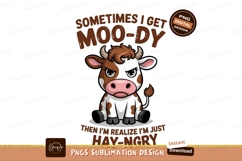 Angry cow with text funny cartoon Product Image 1