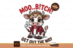Cute cow with attitude cartoon animal Product Image 1