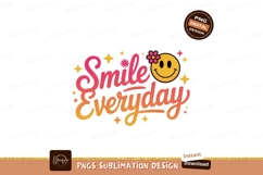 Smile Everyday Retro Typography graphic Product Image 1