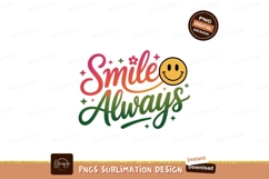 Smile Always Retro Typography smiley Product Image 1