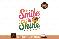Smile Shine Retro Typography groovy Product Image 1