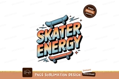 Skater energy text with skateboards graphic Product Image 1