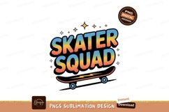 Skater squad text graphic blue Product Image 1