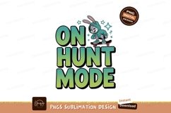 Bunny skateboarding on hunt mode rabbit hoodie Product Image 1