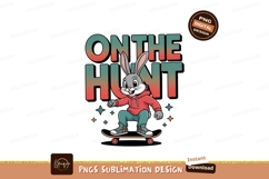 Bunny skateboarding on hunt rabbit hoodie Product Image 1