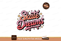 Skate dreams colorful lettering pink Product Image 1