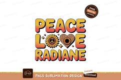 Peace love sunflower heart wood Product Image 1