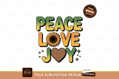 Peace love joy sunflower heart image Product Image 1