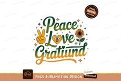 Peace Love Gratitude Sunflower Bee image Product Image 1