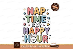 Nap Time Happy Hour Cute Bunny Stars image Product Image 1