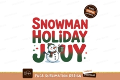Snowman holiday joy illustration gift scarf Product Image 1