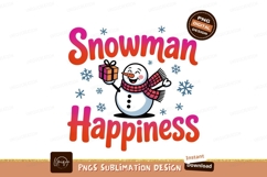 Snowman happiness festive gift scarf snowflakes Product Image 1