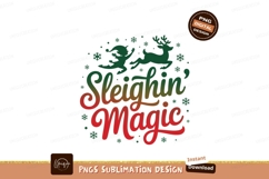 Sleighin magic festive holiday design Christmas Product Image 1