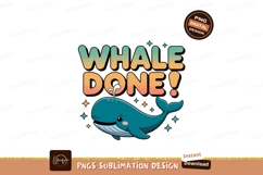 Happy whale text art ocean cute Product Image 1