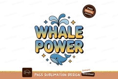 Blue whale with water splash and stars image Product Image 1