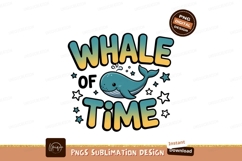 Cute whale and text ocean water Product Image 1