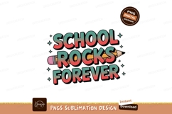 School Rocks Forever Text Design lettering Product Image 1