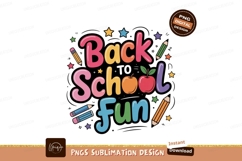 Back School Fun Colorful Text image Product Image 1