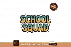 School squad gradient lettering yellow Product Image 1