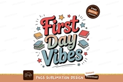 First Day Vibes Books Stars education school Product Image 1