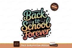 Back to School Forever Gradient Text image Product Image 1