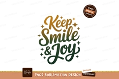 Keep Smile Joy text lettering Product Image 1