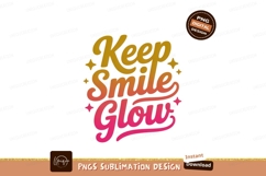 Keep Smile Glow Retro Typography image Product Image 1
