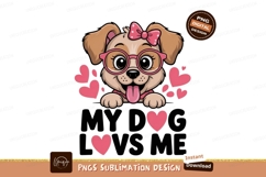 Cute puppy wearing glasses and bow image Product Image 1