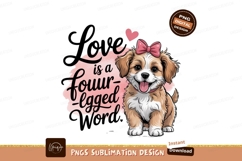 Adorable puppy with pink bow canine animal Product Image 1