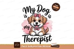 Adorable puppy with pink bow canine animal Product Image 1