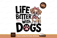 Cute puppy with glasses and bow pink Product Image 1