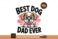 Adorable dog wearing glasses and bowtie puppy pink Product Image 1