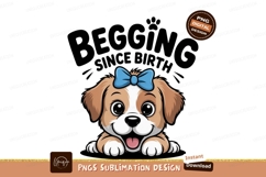 Cute puppy with blue bow canine animal Product Image 1